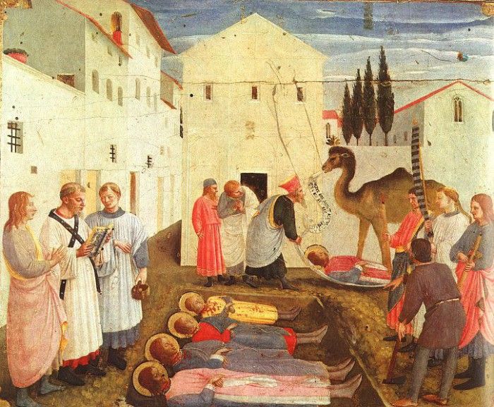 Fra Angelico Burial of Saints Cosmas & Damian, from the pred. ,    F