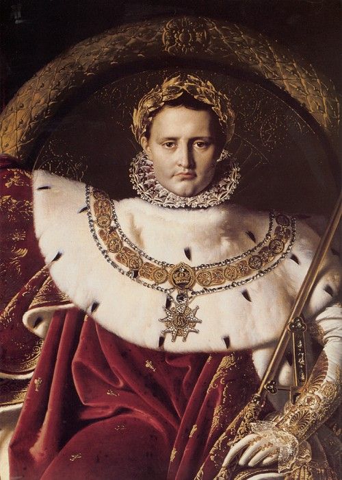 Ingres Napoleon I on His Imperial Throne detail. ,   