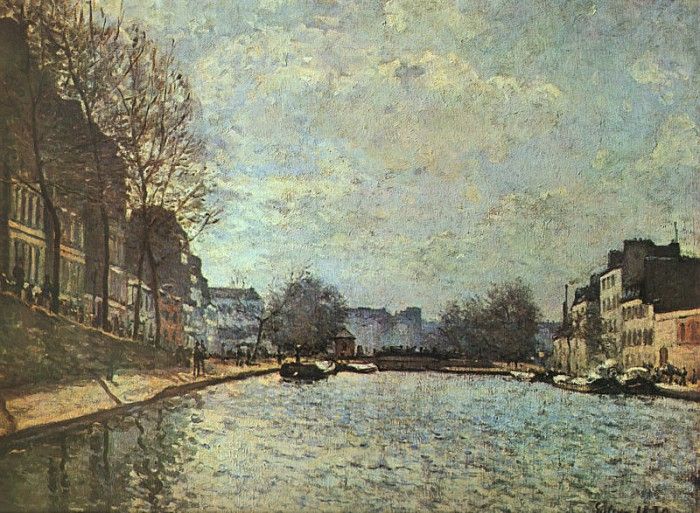 Sisley The St. Martin Canal, 1870.. , 