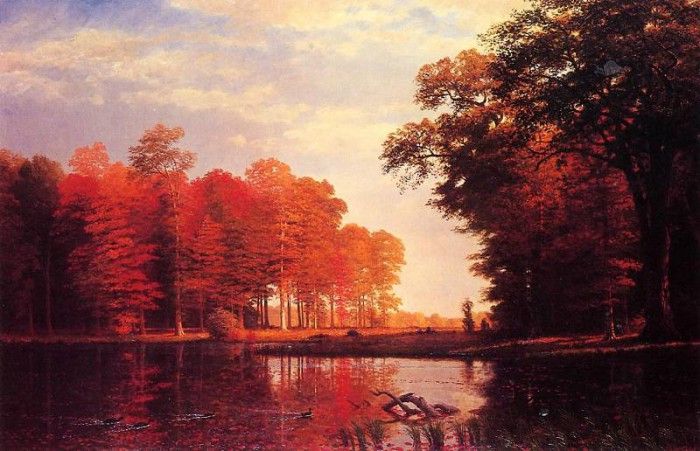 Bierstadt Albert Autumn Woods. , 