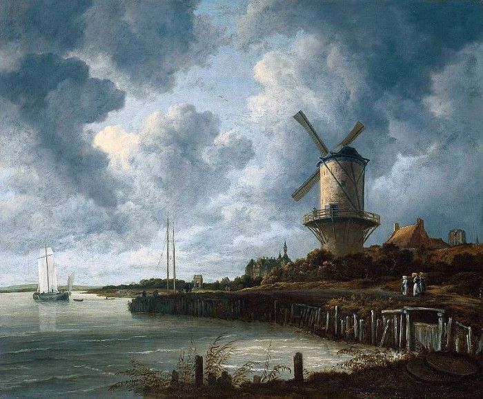 Ruisdael van Jacob Mill at Wijk van Duurstede Sun . ,  