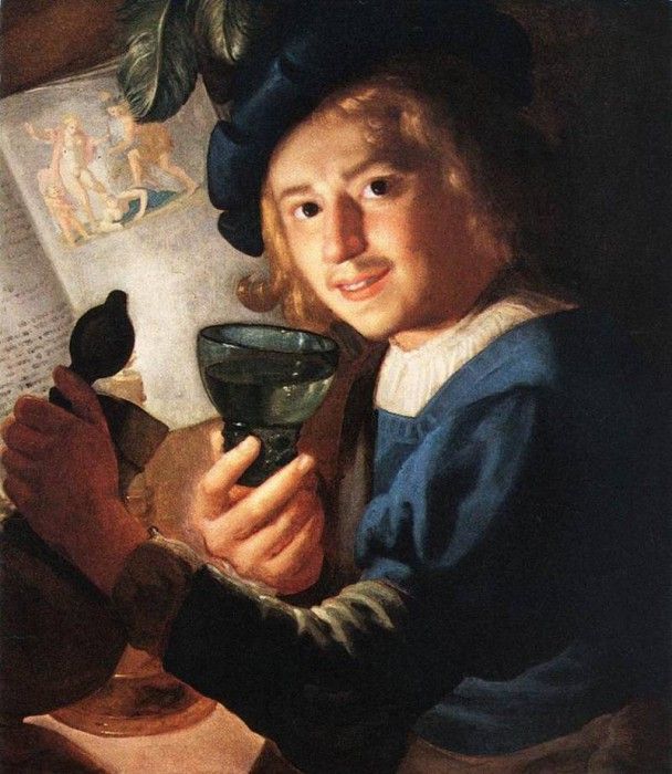 HONTHORST Gerrit van Young Drinker. Honthorst,  