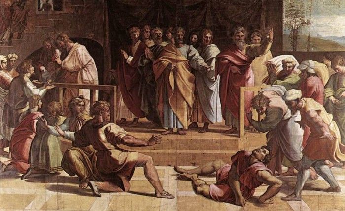Raphael The Death of Ananias. 