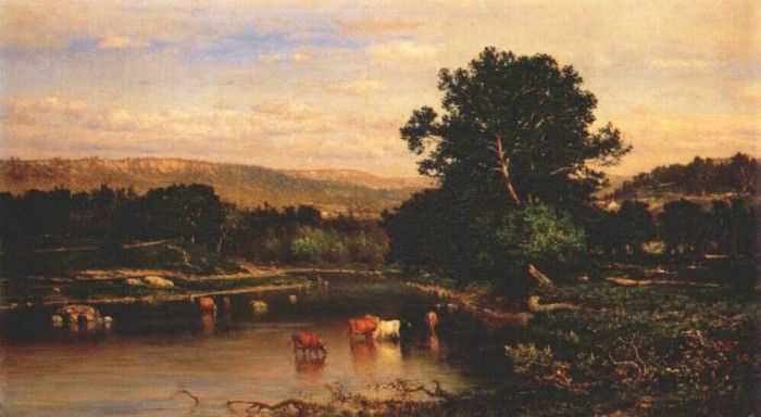 inness scene on the hudson 1861. , 