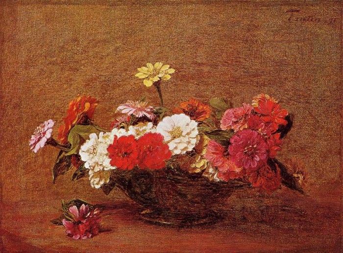 Fantin Latour Henri Zinnias. -, ---