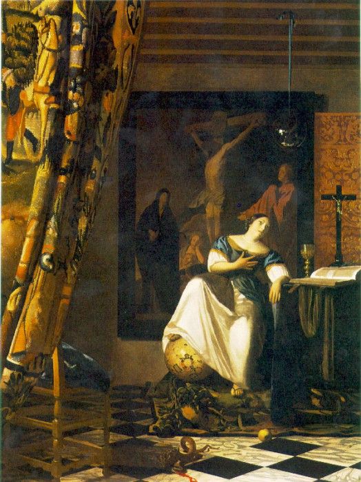 Vermeer The allegory of faith, 1671-74, 113x88 cm, Metropoli. Vermeer, Johannes