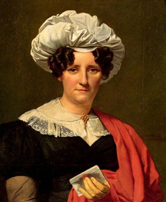 Navez Francois Joseph Portrait Of A Lady With A Letter. Navez  