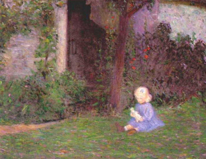 perry child in a walled garden, giverny (lilla cabot grew) 1909.  