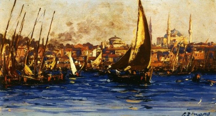 The Port of istanbul. Zonaro, 