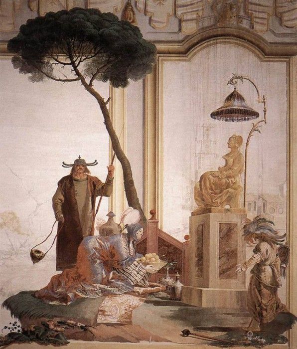TIEPOLO Giovanni Domenico Offering Of Fruits To Moon Goddess. ,  