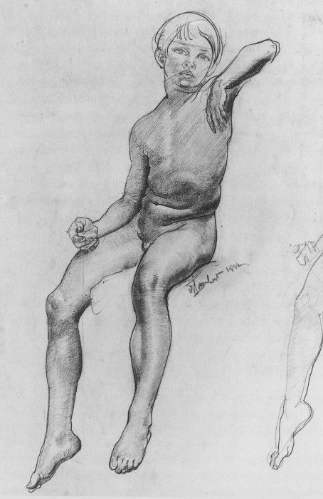 Lambert Seated Boy drawing. , 