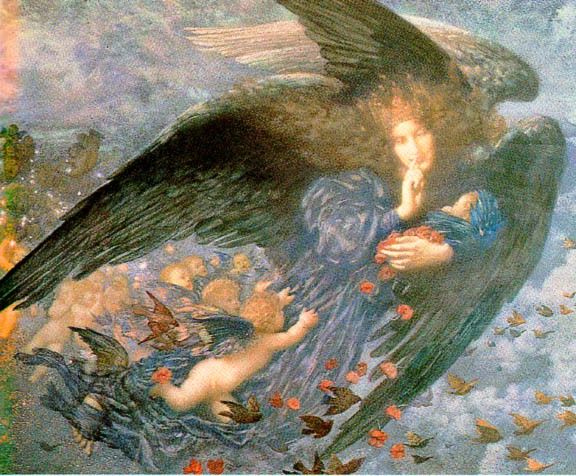 Ang20011 Night With Her Train of Stars-Edward Robert Hughes-sqs. ,  