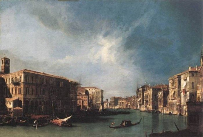 CANALETTO The Grand Canal From Rialto Toward The North. 