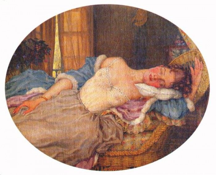 somov young woman asleep 1922. 