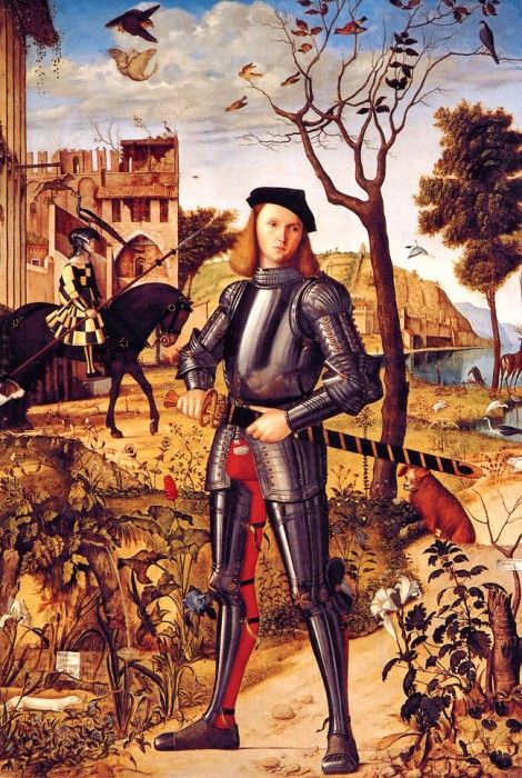 Carpaccio, Vittore - Young Knight in a Landscape 1510 (end. , 