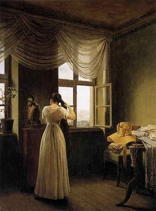 KERSTING Georg Friedrich At The Mirror. Kersting,  