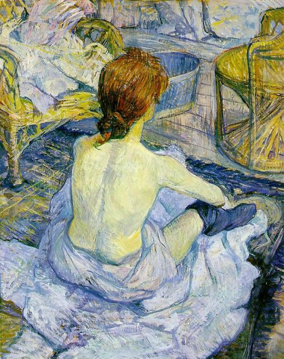 Toulouse-Lautrec The toilette, 1896, 67x54 cm, Musee DOrsay. -,  