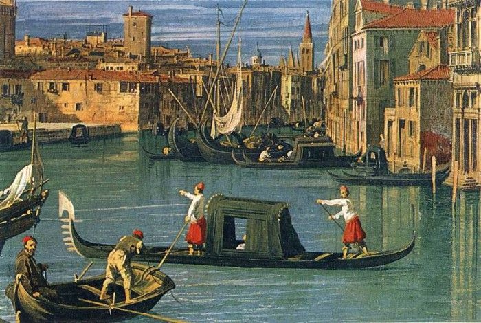 Canaletto The Grand Canal and the Church of the Salute (detail. 