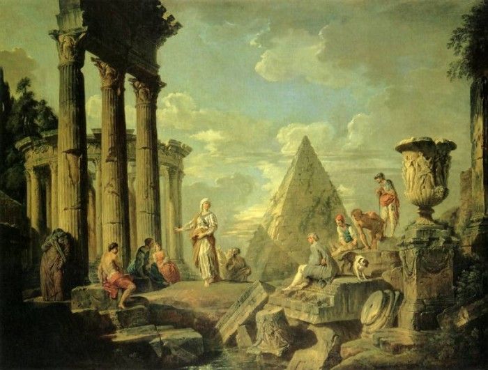 Pannini, Giovanni - Sibyl and the Ruins of Rome (end. Pannini,  