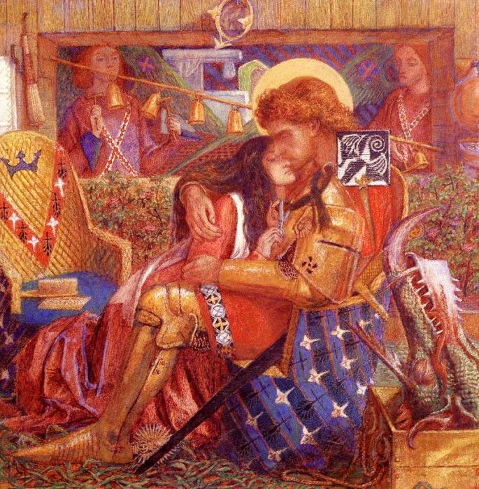 Rossetti Dante Gabriel The wedding Of Saint George And The Princess Sabra. ,  
