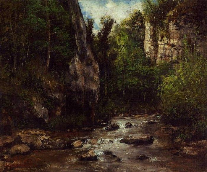 Courbet Gustave Landscape near Puit Noir near Ornans. , 