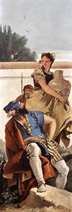 Tiepolo A Seated Man and a Girl with a Pitcher. ,  