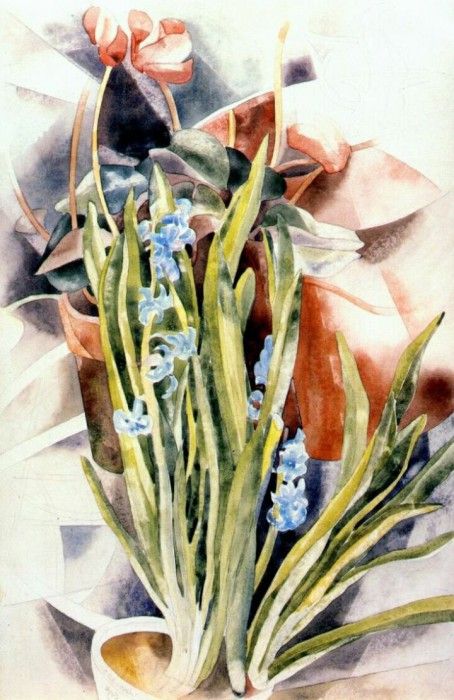 demuth flower study no 1 (cyclamen and hyacinth) 1923. , 