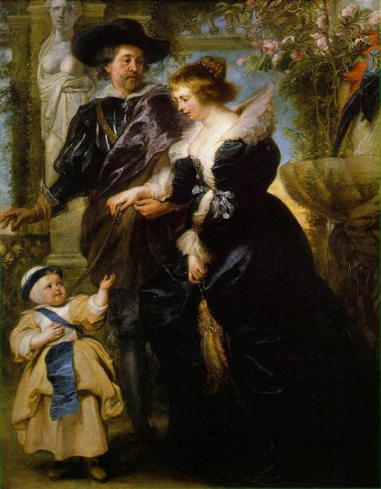 Rubens Rubens his wife Helena Fourment and their son Peter Paul. ,  