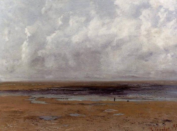 Courbet Gustave The Beach at Trouville at Low Tide. , 