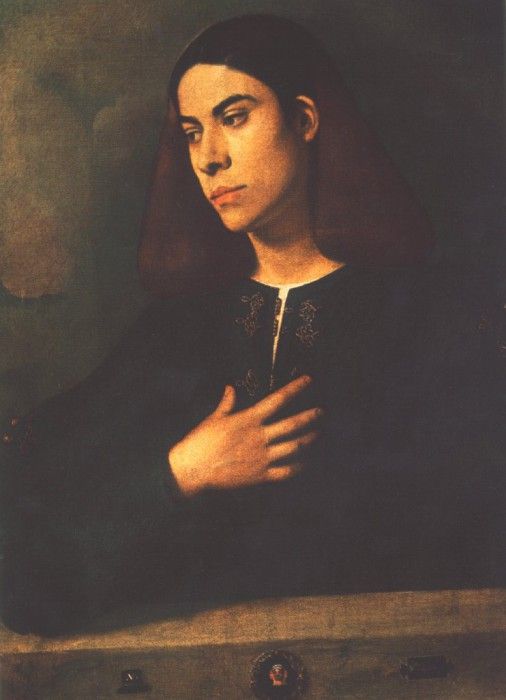 Giorgione Portrait of a Youth (Antonio Broccardo), Budapest. 