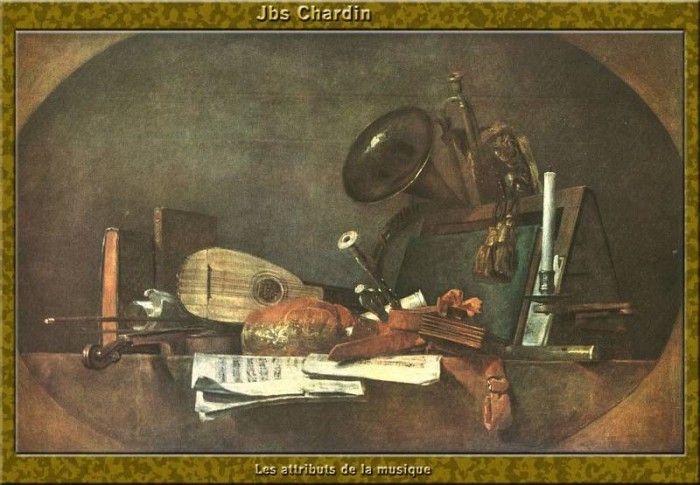 PO Vp S1 31 Jbs Chardin-Les attributs de la musique. , - 