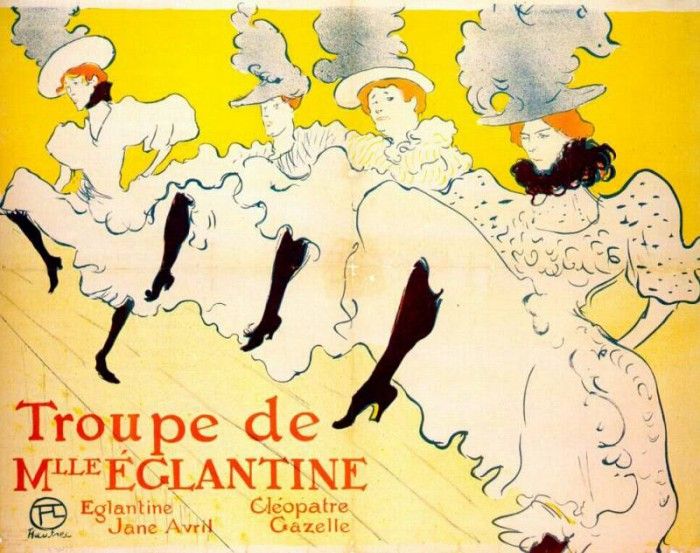 lautrec la troupe de mlle eglantine (poster) 1895-6. -,  