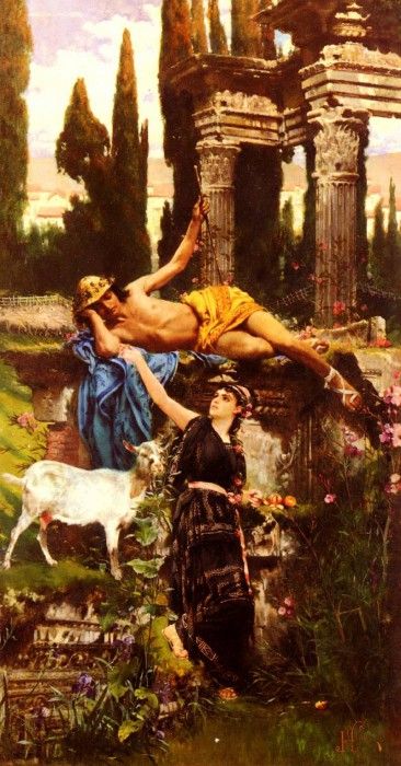 Heullant Felix Armand Un Repos Parmi Les Ruines. Heullant  