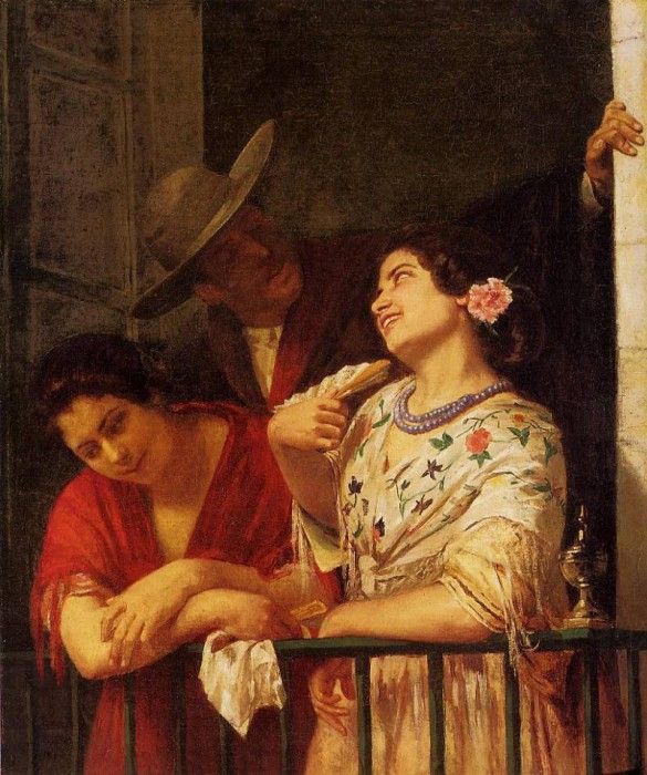 Cassatt Mary The Flirtation A Balcony in Seville.  