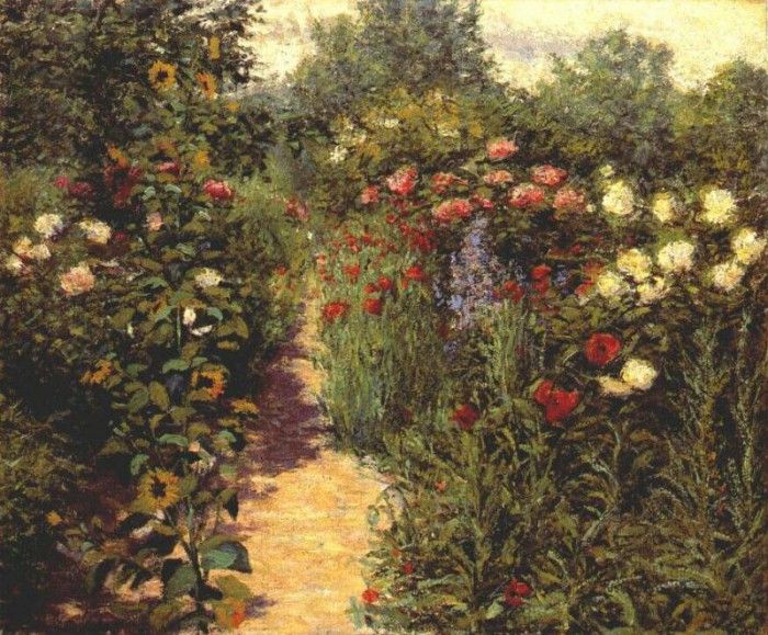 breck garden at giverny (in monets garden) c1887. , 