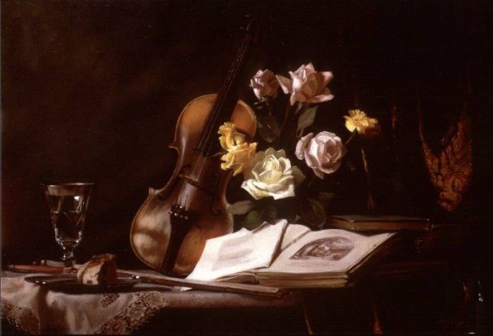 Still Life with Violin and Roses. Hyde, 