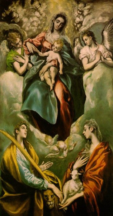El Greco Madonna and Child with St. Martina and St. Agnes 15. �����, ���-