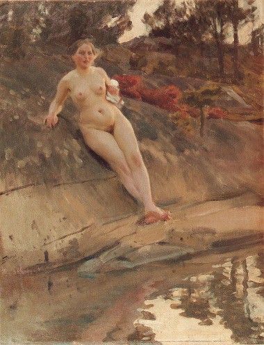 Zorn Sunbathing girl. ����, ������