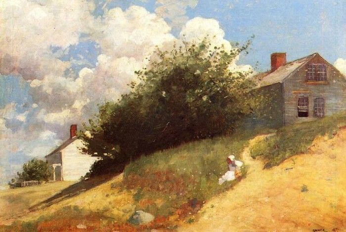 Homer Winslow Houses on a Hill. , 