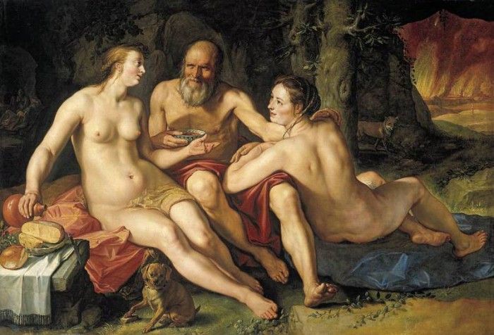 GOLTZIUS Hendrick Lot And His Daughters. , 