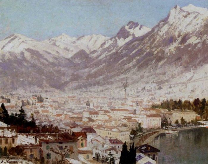 Normann Adelsteen A View Of Como. , Eilert Adelsteen