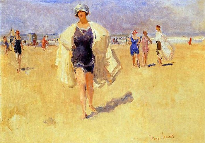 Israel Isaac Lady on the beach of Viareggio Sun. Israels, 