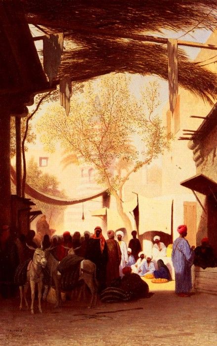 Frere Charles Theodore A Market Place, Cairo. ,  