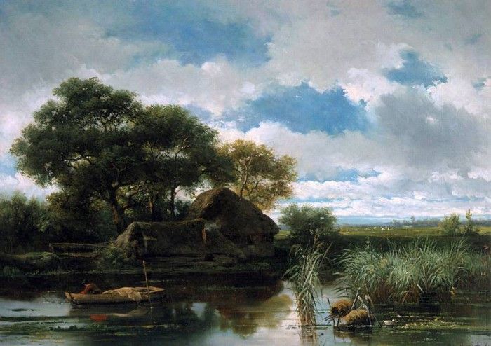 Roelofs Willem Fisherman near a farm Sun. , 