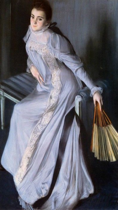 Blanche Jaques Emile Portrait Of Senora Eugenia Huici De Errazuriz. ,  