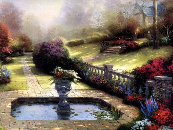 JLM-Thomas Kinkade-Gardens Beyond Autumn Gate.  