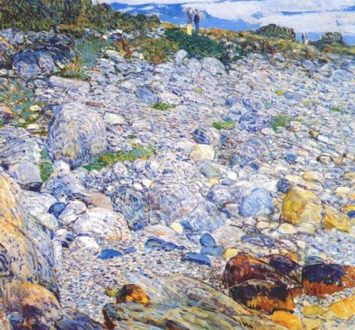 hassam rocky beach, appledore 1913. , 