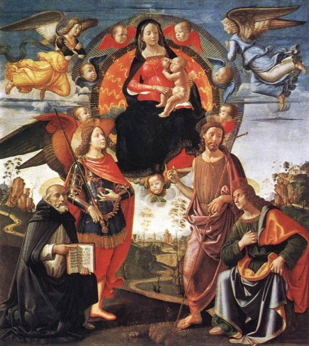 GHIRLANDAIO Domenico Madonna In Glory With Saints. , 