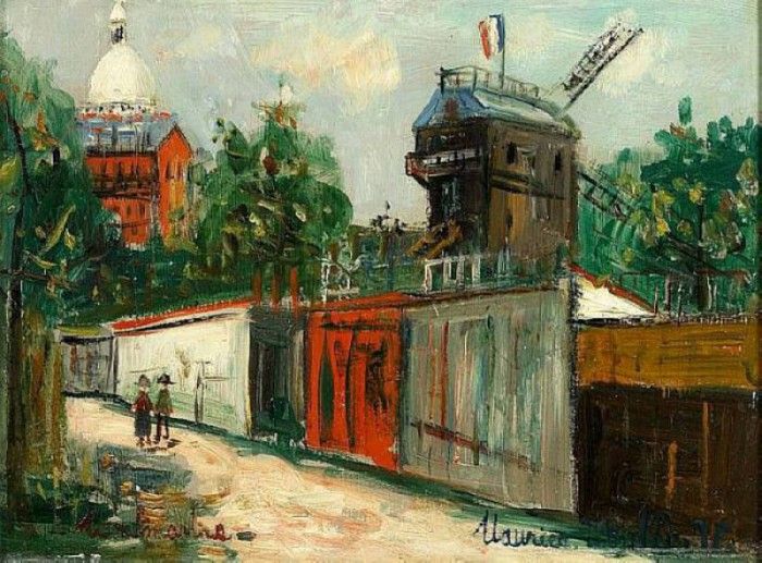 Moulin de la Galette et Sacre Coeur. , 