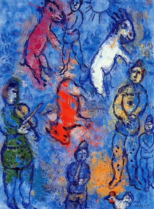 Chagall Marc Clown violiniste et ones Sun . , 